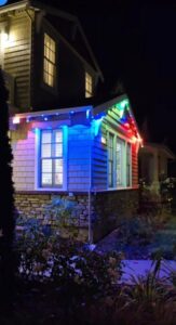 Patio lighting setup